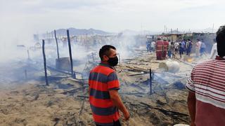 Incendio dejó en la calle a 12 familias tras arrasar con sus viviendas en Áncash