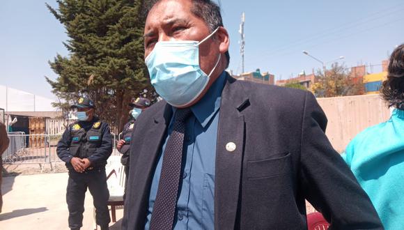 Hernán Cancapa Lima, dirigente de los trabajadores del sector Salud de Juliaca. (Foto: Feliciano Gutiérrez)