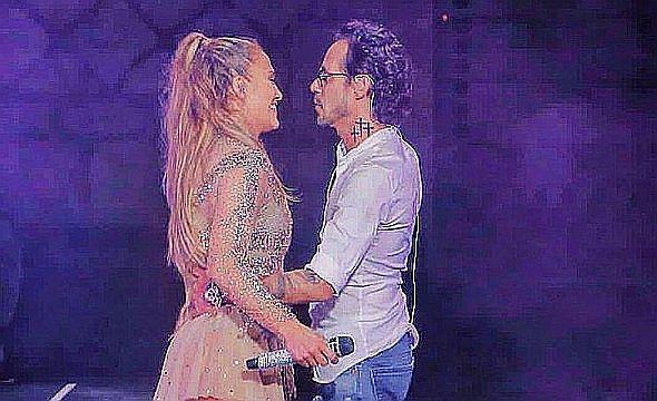 Marc Anthony quiso robarle beso a Jennifer López pero pasó esto [VIDEO]
