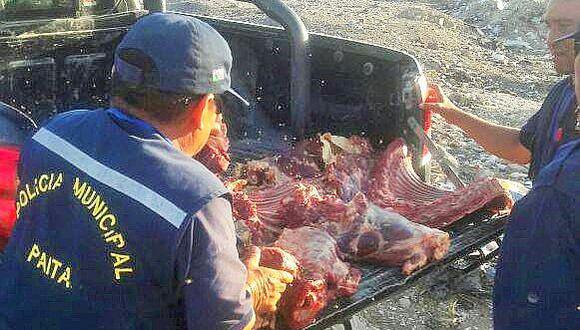 Paita: Incautan 56 kilos de carne de burro