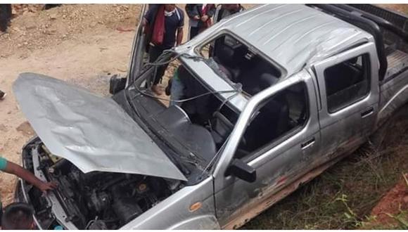 Cinco heridos en despiste de camioneta en Usquil 