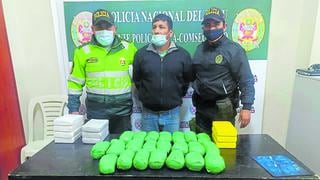 PNP incauta 35 paquetes de alcaloide de cocaína tras intervenir camioneta en Ica