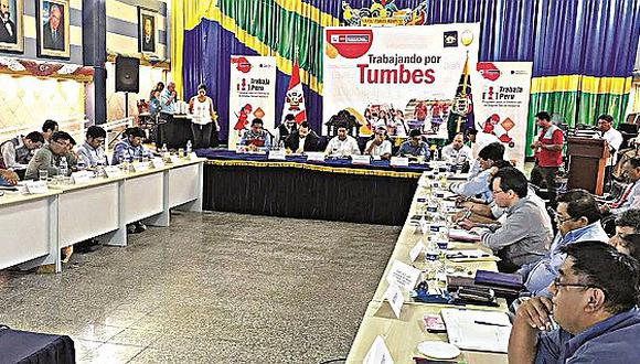 Autoridades de Tumbes exigen proyectos al Ejecutivo