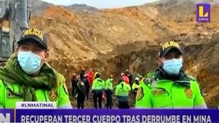 Recuperan cuerpos de los tres mineros sepultados tras deslizamiento en mina, en Pasco (VIDEO)