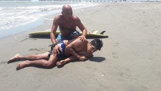 Ica: rescatista salva de morir a cinco personas de las playas de Pisco