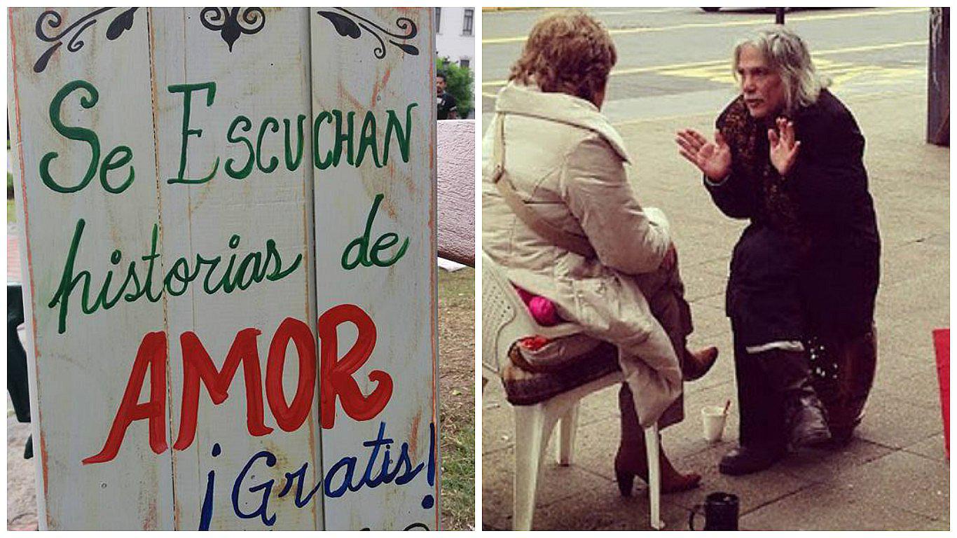 ​"Se escuchan historias de amor gratis": La romántica iniciativa llegó al Perú