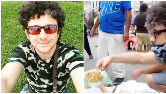 Imitador de Gustavo Cerati en 'Yo Soy' entregó 300 platos de comida a personas de bajos recursos. (Fotos: Instagram)