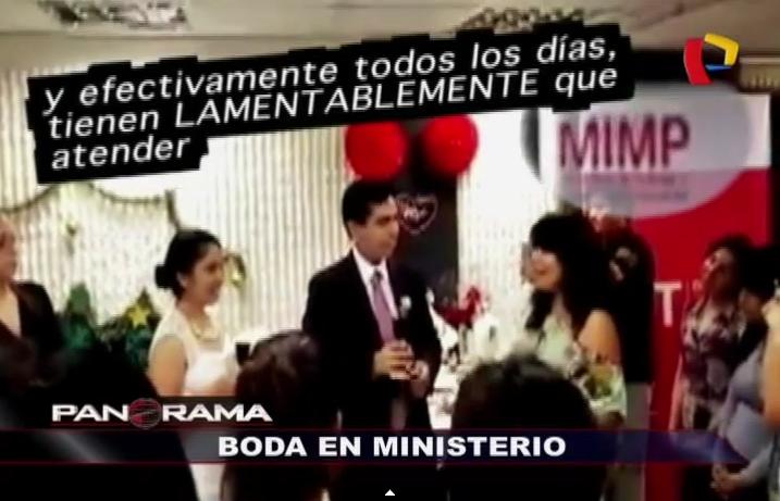 ¡Escándalo! Celebran boda dentro del Ministerio de la Mujer y en horario de trabajo (VIDEO)