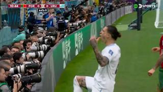 Uruguay era dominada por Portugal: Darwin ganó un córner y festejó como un gol (VIDEO)