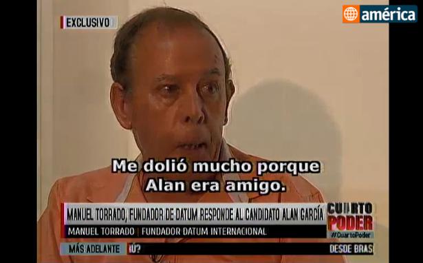 Manuel Torrado de Datum rechaza acusaciones de Alan García