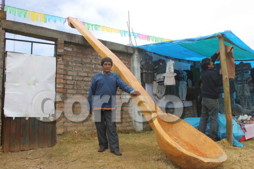 Artesanos jaujinos presentan el cucharón más grande del mundo (FOTOS)
