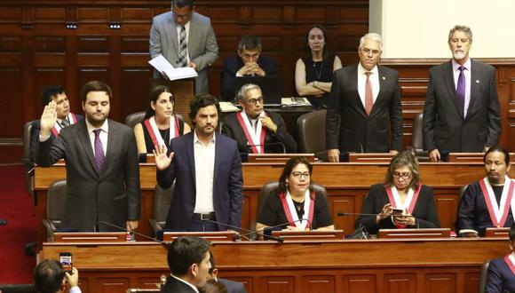 Integrantes del grupo parlamentario del Partido Morado también señalaron que no conocen si algún funcionario participó en las mismas. (Foto: Congreso)