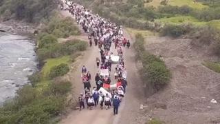 Huancavelica: pobladores inician marcha hacia Lima pidiendo su distritalización