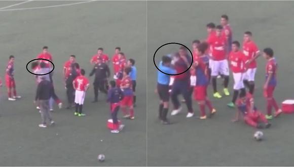 Copa Perú: agarran a golpes a futbolista y árbitro en pleno partido (VIDEO)