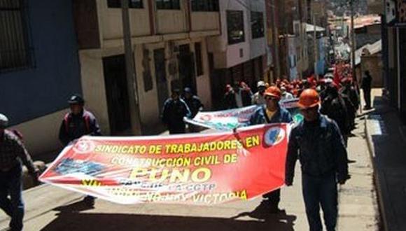 Dirigencia de construcción civil está dividida en Puno