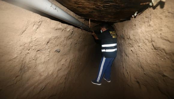 INPE reveló que el túnel hallado cerca del penal Miguel Castro Castro, en San Juan de Lurigancho, habría sido construido sobre la base de otro ya existente. (Foto: Jesús Saucedo / @photo.gec)