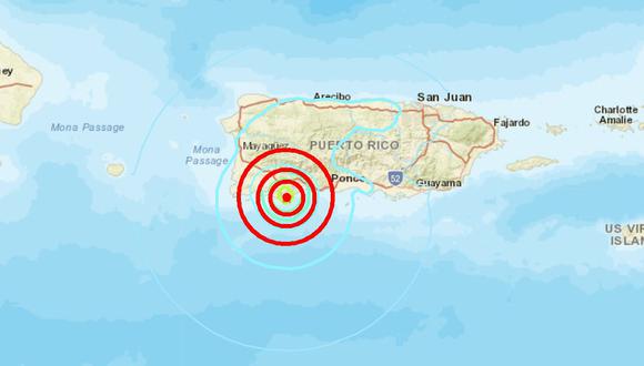 Sismo de magnitud 5,4 vuelve a sacudir todo Puerto Rico. (Captura)