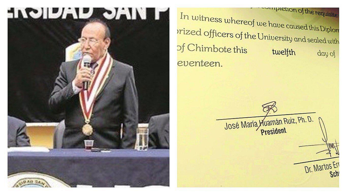 USP entrega títulos con firma de José Huamán