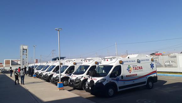 Un primer lote de 12 ambulancias se encuentran en la Diresa Tacna