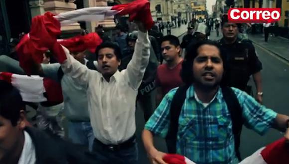 ​Jóvenes protestan por nuevo régimen laboral juvenil e increpan a Nadine Heredia (Video)