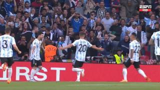 Llegó el primero en Wembley: asistencia de Messi y golazo de Lautaro (VIDEO)