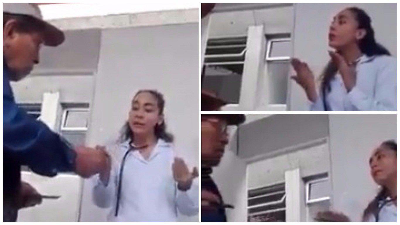 Facebook: Enfermera de EsSalud da mala atención a anciano que reclama medicinas 