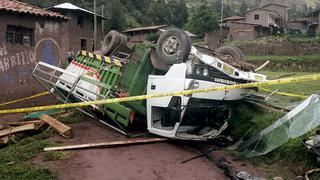 Vuelco de camión deja una persona fallecida en Cusco