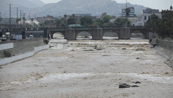 El río Rímac aumentó su caudal en los últimos días tras intensas lluvias. (Foto referencial: Britanie Arroyo/ @photo.gec)