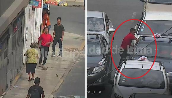 "Peloteaba" en el Centro de Lima, roba celular pero serenos lo detienen [VIDEO]