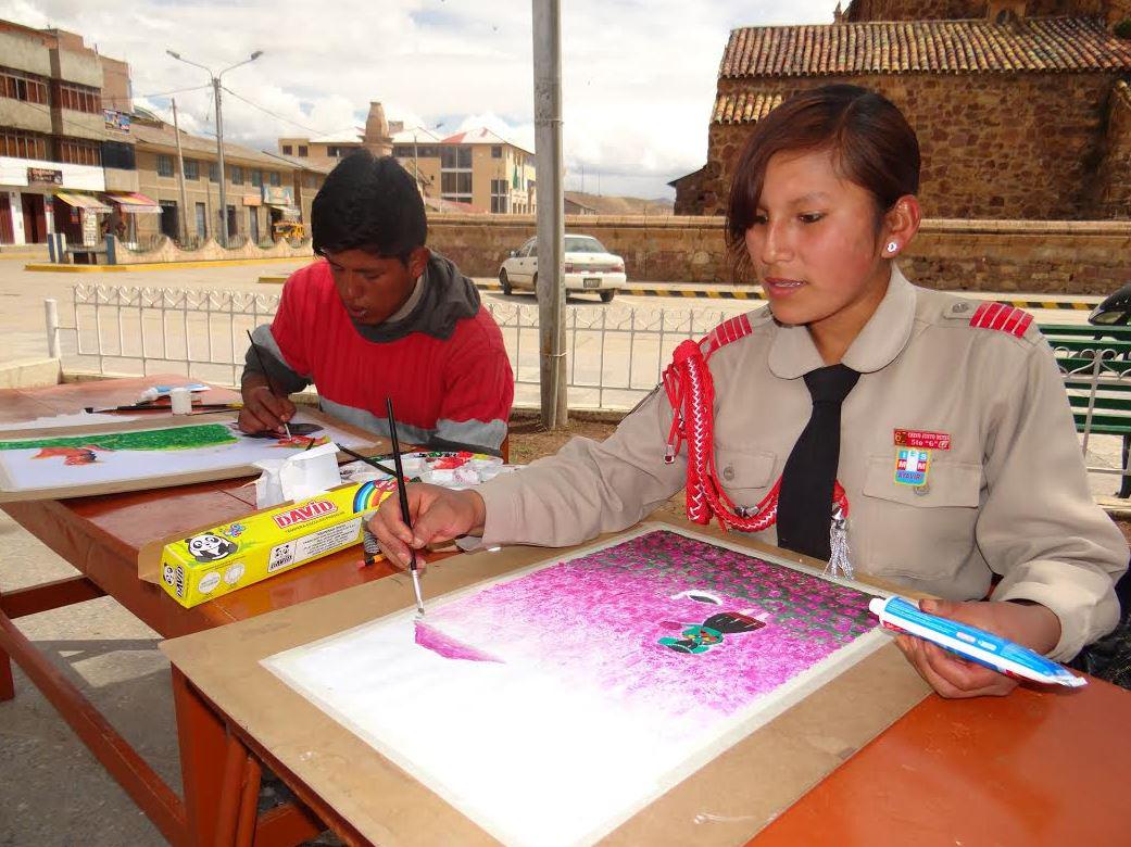 Puno: Más de 340 estudiantes participaron del primer concurso de Dibujo y Pintura en Melgar