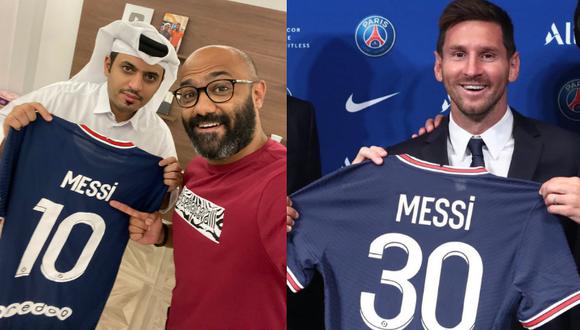 Lionel Messi jugará con el número '30' en su nuevo club PSG, en París. Foto: Twitter