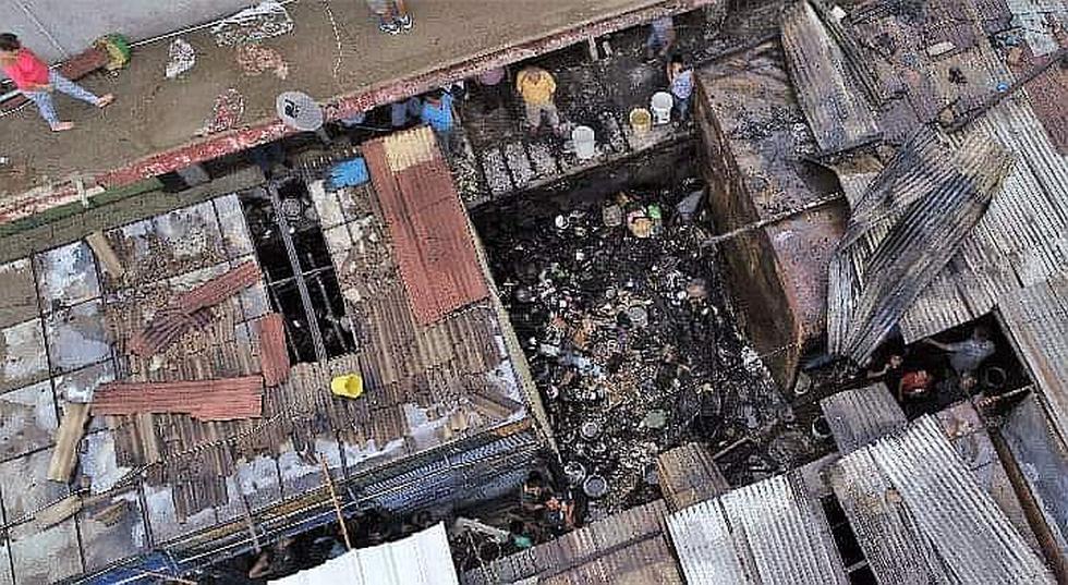 Incendio deja pérdidas materiales en más de 10 tiendas del Mercado Modelo 