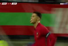 Cristiano Ronaldo marcó gol para el 1-0 del partido Portugal vs. Qatar (VIDEO)