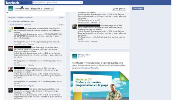 Hinchas de Universitario "toman" el Facebook de Movistar TV