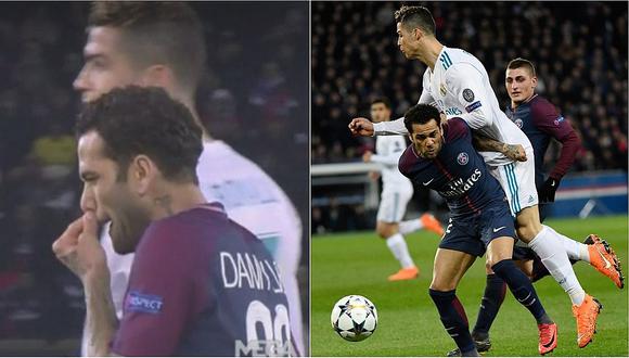​Dani Alves tuvo desagradable gesto contra Cristiano Ronaldo en el PSG vs Real Madrid (VIDEO)