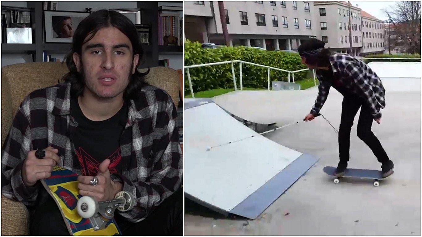 Perdió la vista y monta skate como un profesional (VIDEO)