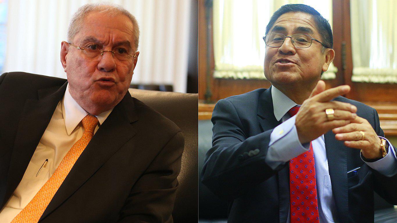 Javier Villa Stein y Samuel Winter visitaron a César Hinostroza en su despacho