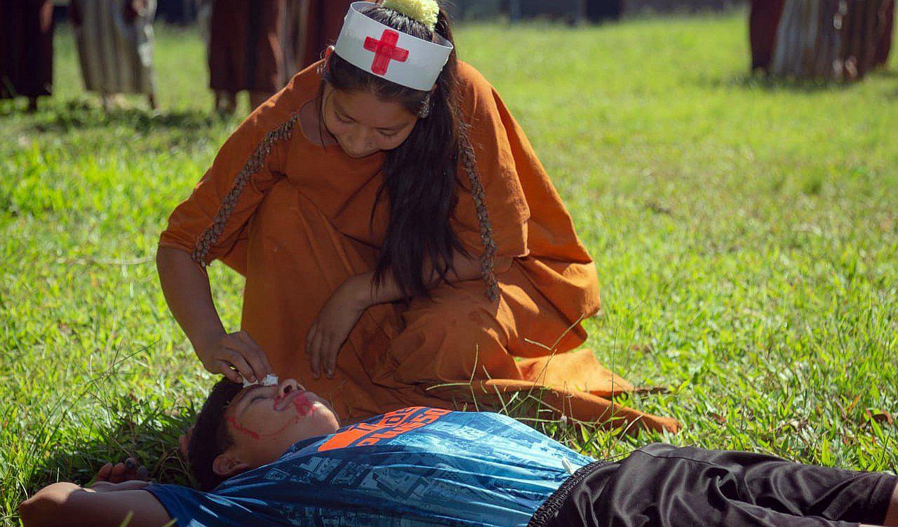 Estudiantes ashaninkas dieron el ejemplo en simulacro de sismo (FOTOS)