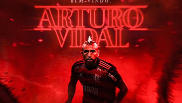 Arturo Vidal fue oficializado como nuevo jugador de Flamengo. (Foto: Flamengo)