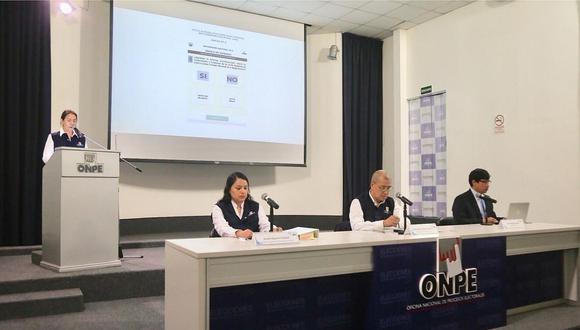 ​Referéndum: ONPE presentó oficialmente los diseños de las cédulas de sufragio