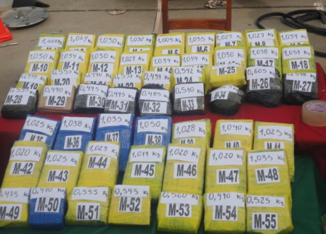 Hallan 1,6 toneladas de cocaína enterradas en Bolivia