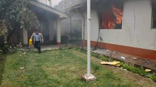 Durante manifestaciones asaltan y prenden fuego a sede judicial en Lircay