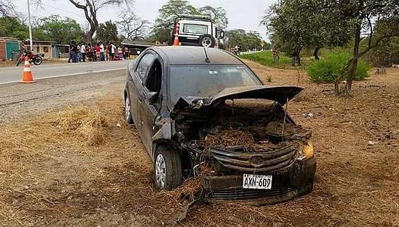 Accidente de tránsito en vía Chulucanas - Piura deja el saldo de un muerto y tres heridos