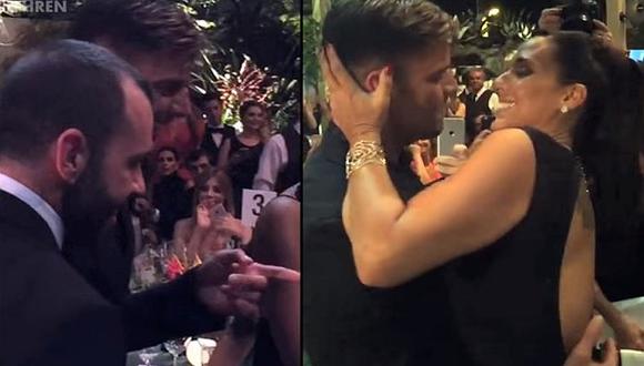 ​Ricky Martin besó a brasileña que pagó 90 mil dólares (VIDEO)