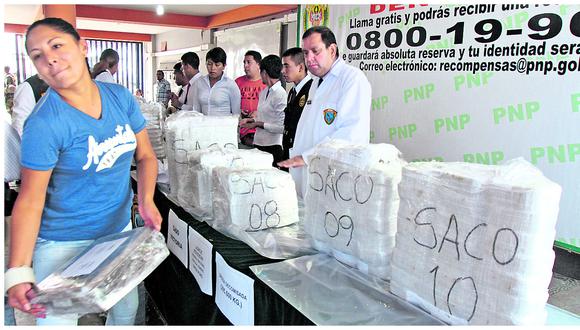 Dirandro incauta 342 kilos de cocaína en Puno y Punta Negra