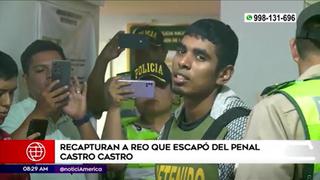 Santa Rosa: Policía recapturó a reo que fugó del penal Castro Castro | VIDEO