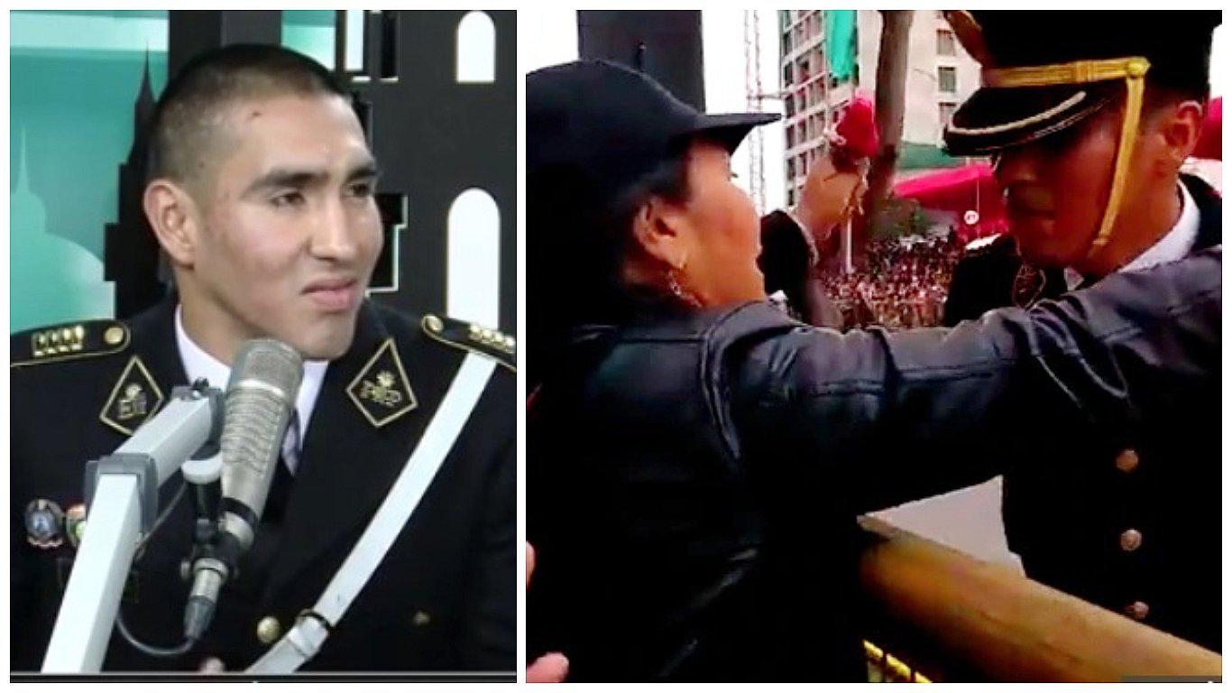 Cadete que regaló rosa a su madre en desfile: "Nunca se imaginó que iba a acercarme" 