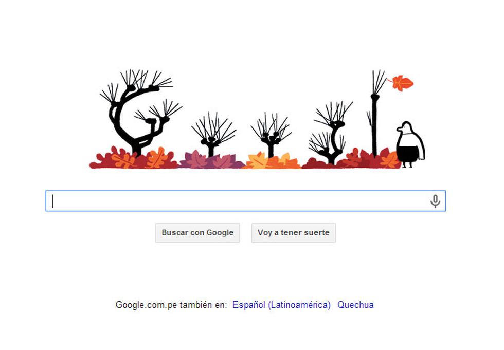 Google le da la bienvenida al otoño con nuevo doodle