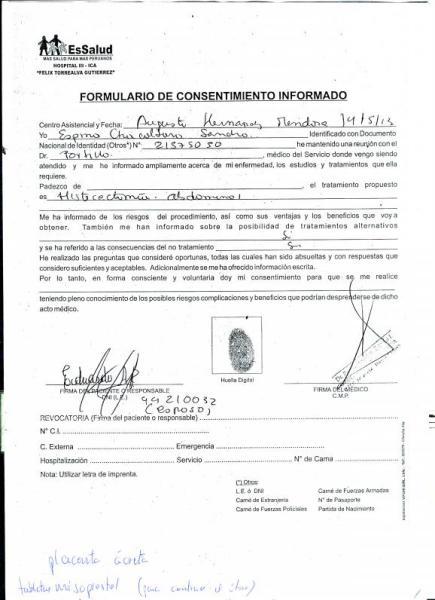 No hubo negligencia por útero extirpado