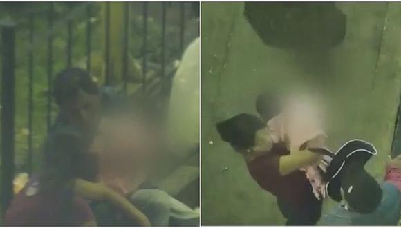 Madre es intervenida por serenos por beber con su bebé en brazos (VIDEO)